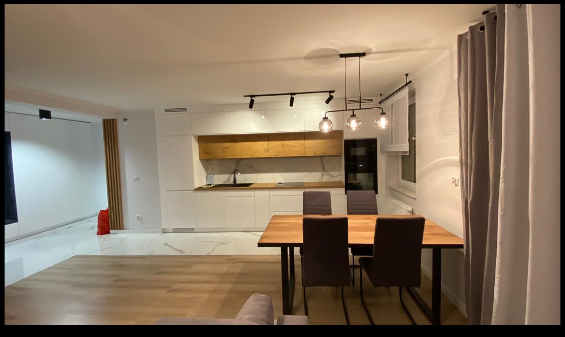 Spacious living room with access to 37 m2 terrace, Innova estate, Wroclaw