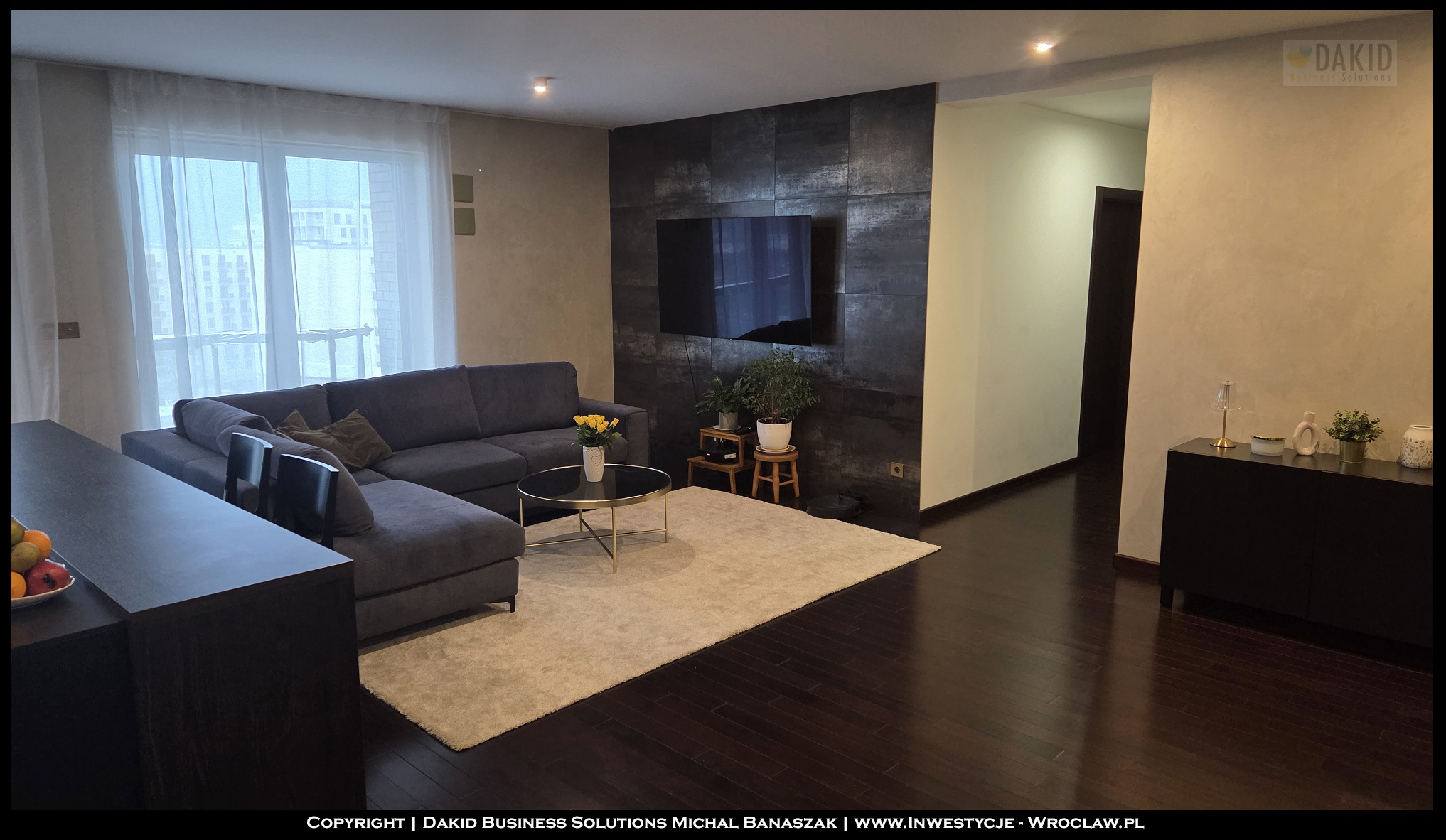 apartament na sprzedaż Wrocław Krzyki - Tarnogaj - salon ujęcie 1